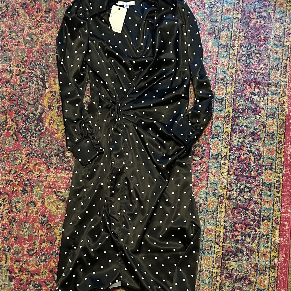 Fourteenth Place Elegant Black Polka Dot Dress